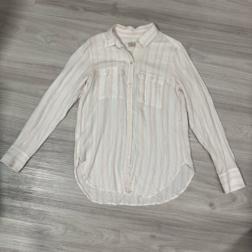 Loft Striped Button-Up Shirt